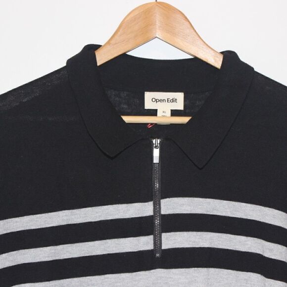 NEW Open Edit Men Front Zip Knit Polo Size XL - Picture 6 of 15